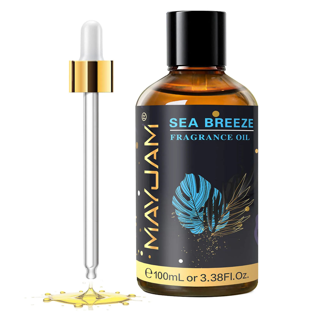 MAYJAM 100ml Fragrance Oils with Dropper For Humidifier Car Diffuser White Musk Bubble Gum Sea Breeze Freesia Baby Powder
