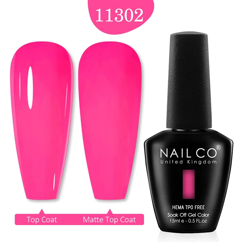 NailCO Pink Colors HEMA FREE Gel Nail Polish Nail Art Vernis Semi Permanent UV Lamp Gel Manicure for Nails Supplies Gel Polish