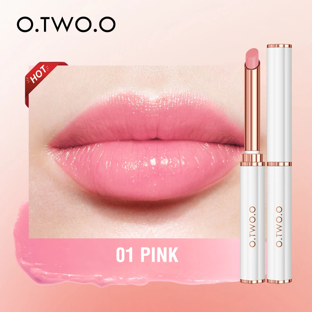 O.TWO.O Moisturizing Lip Balm Color Changing Batom Natural Beeswax Lipstick Nutritious Lip Care For Daily