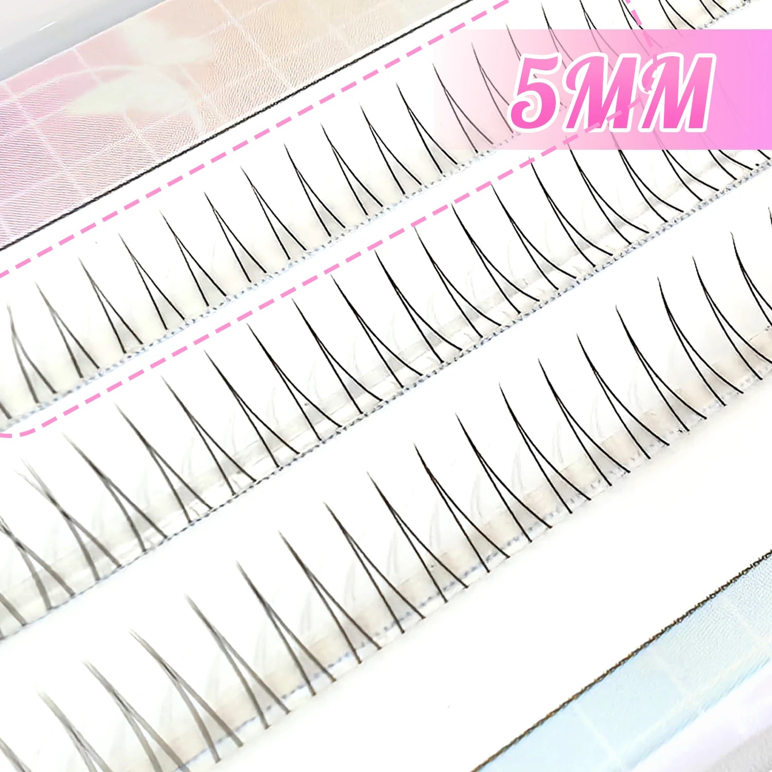C Curl V Shape Black Under Eyelash Comic Eye Lashes Natural Bottom Lashes Soft Manga Eyelashes Bunches Eyelash Clusters Korean