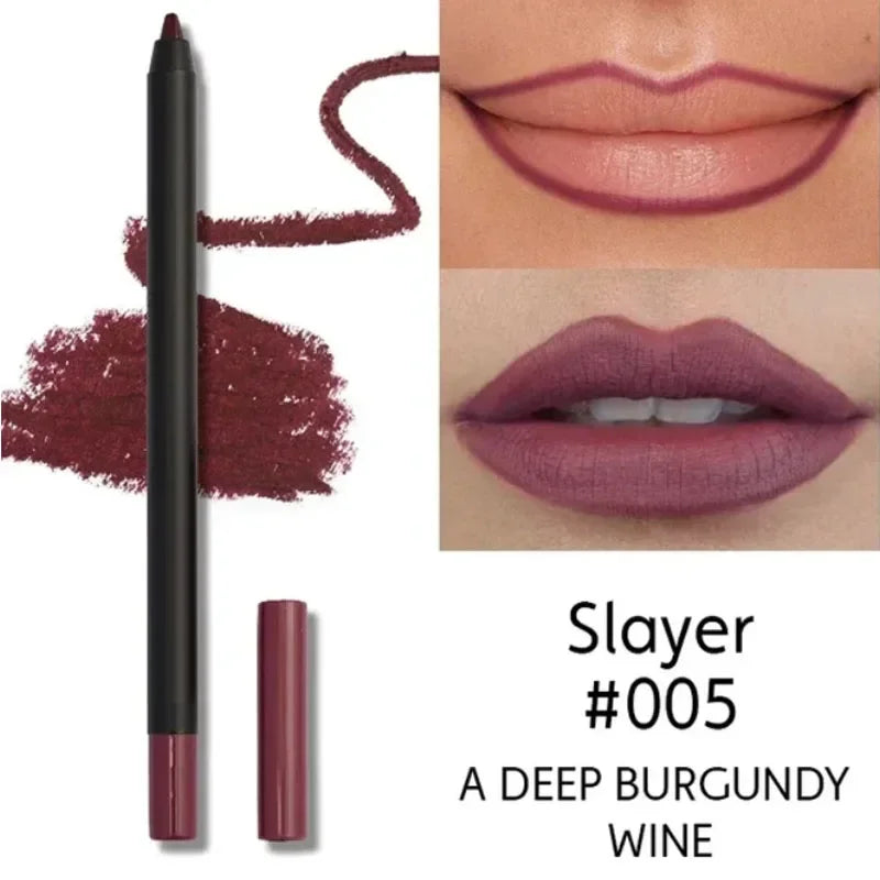 Nude Brown Lip Liner Pencil Lipstick Matte Smooth Waterproof Lipliner Long Lasting Non-stick Cup Lipstick Pen Beauty Cosmetics