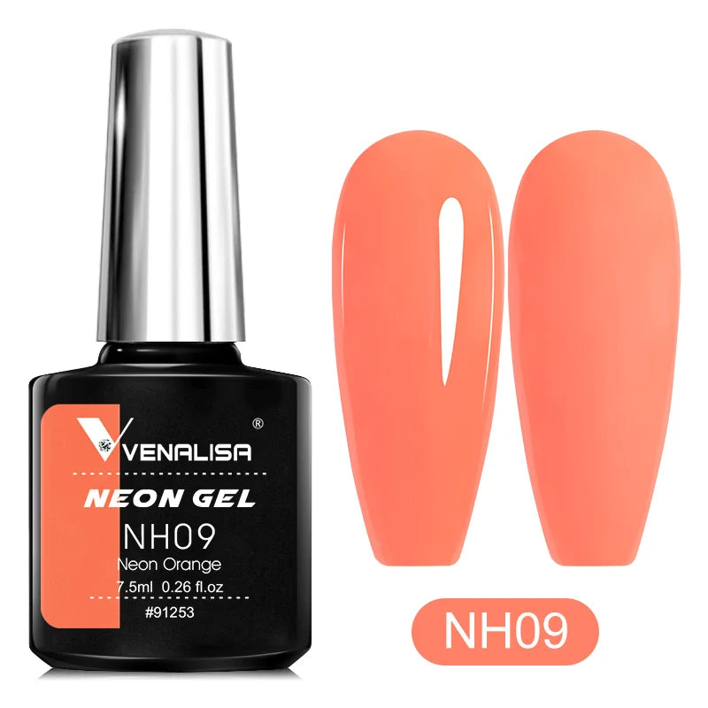 VENALISA NEW 7.5ml Neon Summer Nail Gel Polish Color Nail Lacquer SoakOff UV LED Colorful Long Lasting CANNI Nail Varnish Polish