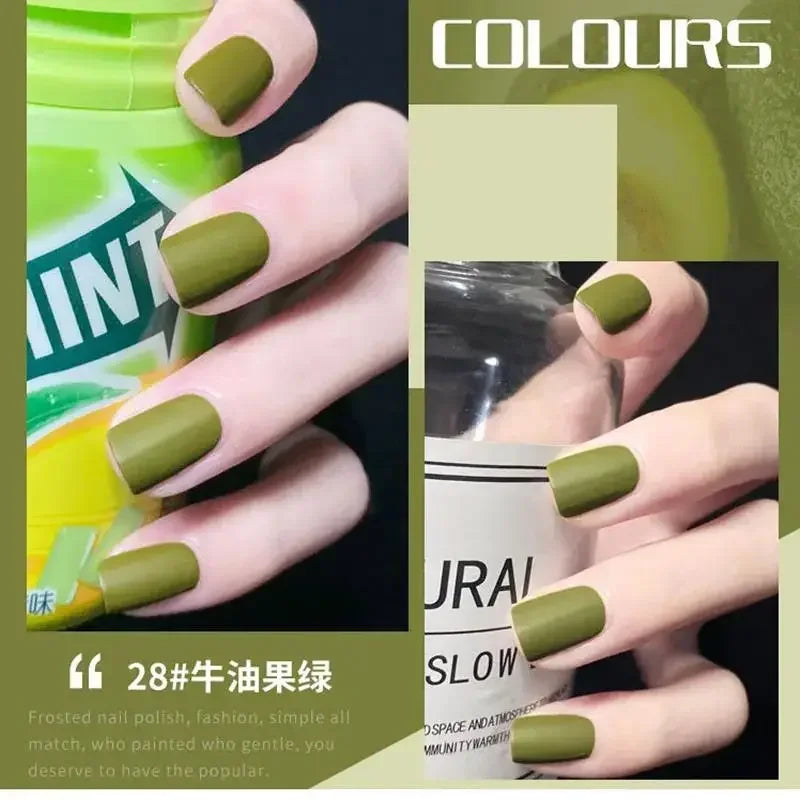 12ml Frosted Nail Polish Quick Dry Long Lasting No Baking Matt Semi-permanent Nail Art Nail Gel Varnish Manicure Tools