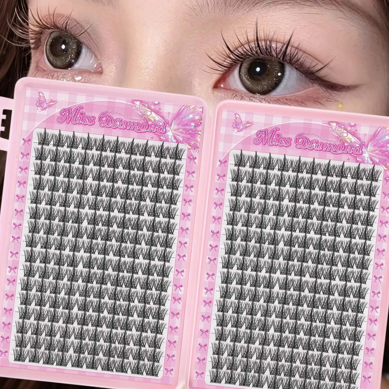 DM 32 Rows Eyeslashes Extension Personal EyeLash Professional Makeup Individual Cluster Grafting Wholesale False Eyelashes