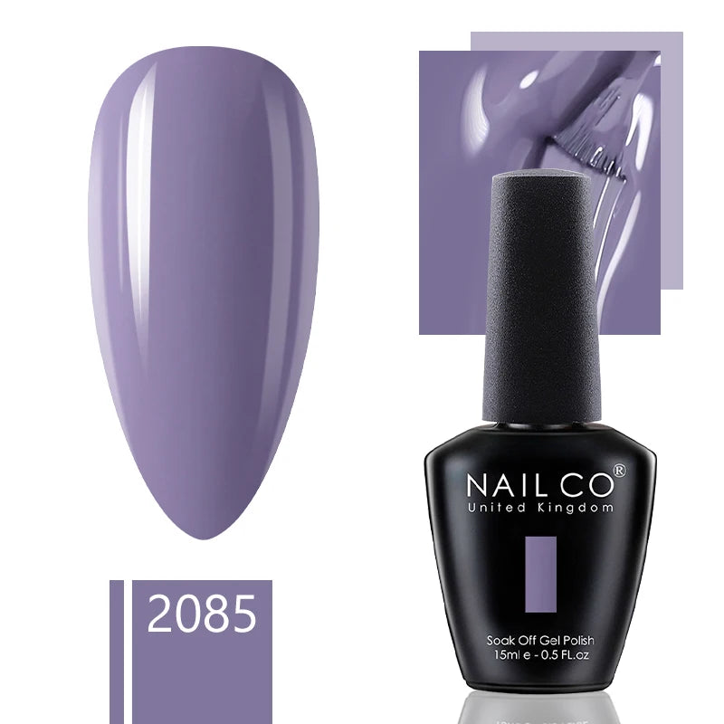 NAILCO 15ml Dark Gel Nail Polish Semi-permanent Varnish Hybrid UV Nails Art Glitter Colors Gel Polish Manicure Enamels For Nails