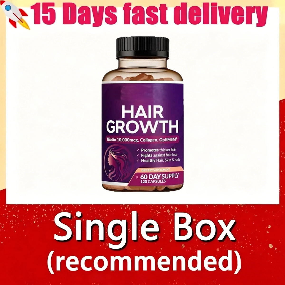 2026 New Hair Care Supplement Support Dense Hair Nourish Scalp Roots Increase Volume For Fuller Shiny Hair In 2 Months