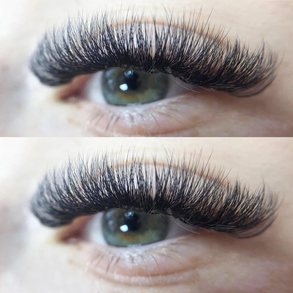 Befer Beauty Easy Fan Volume Eyelash Extensions 15-20mm PBT Matte Black Soft Easy Fanning Bloom Eyelashes Austomatic Flowering