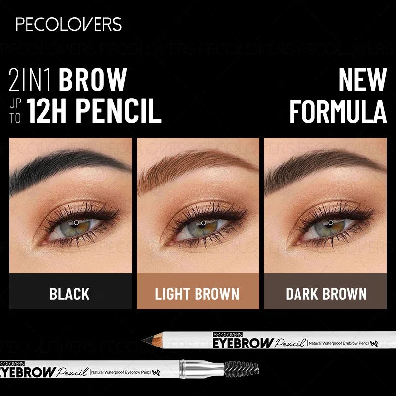 1PC 3-Color Waterproof Eyebrow Pencil - Long-Lasting Brow Dye Tint Pen, Brow Makeup Cosmetics