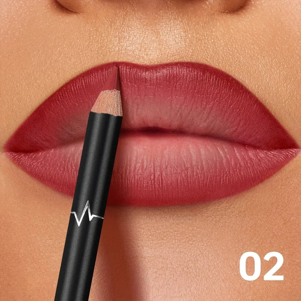 PUDAIER 6 color Waterproof Matte Lip Liner Pencil Set, Long Lasting Smudge-Proof Non-Transfer, Highly Pigmented Lip Contour