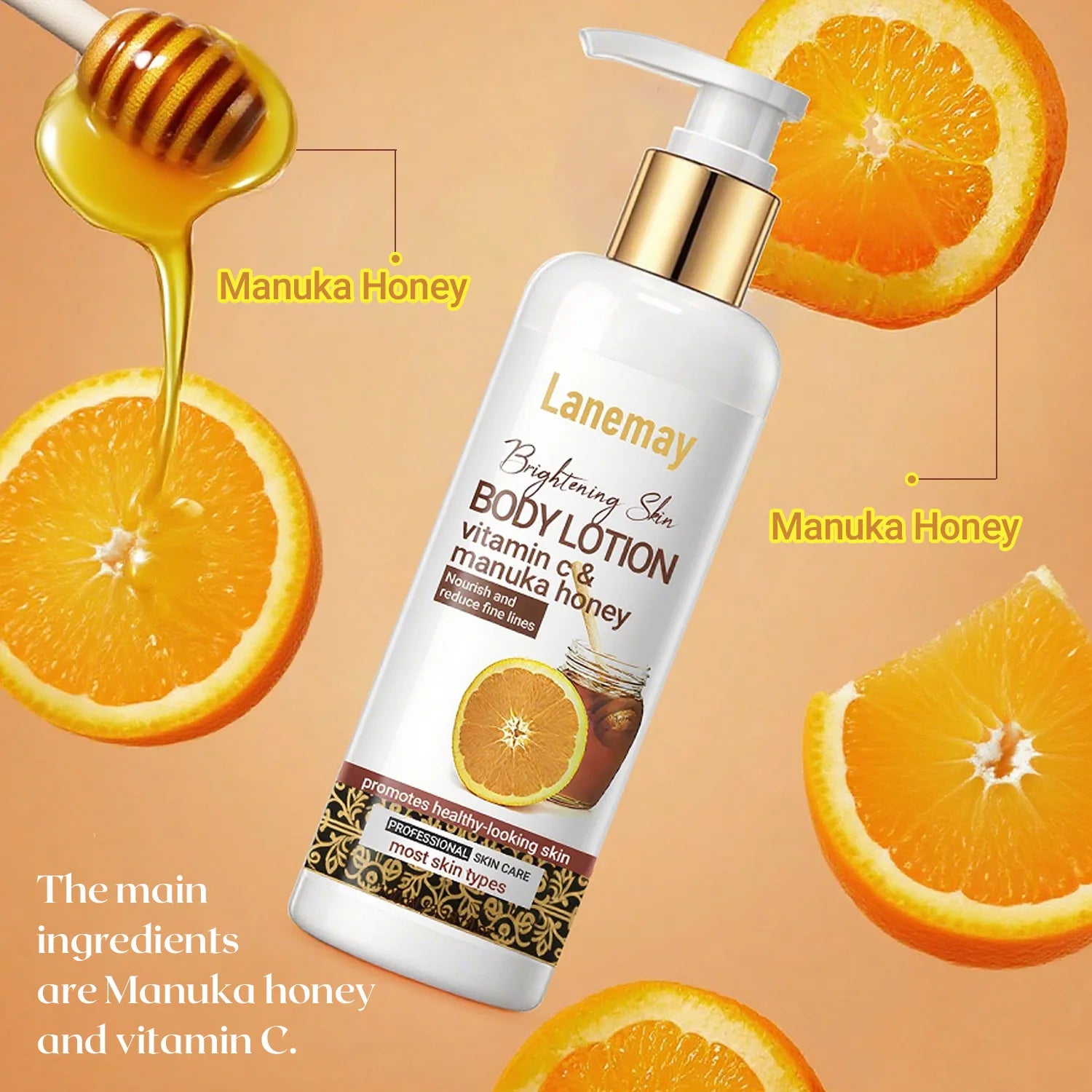 Winter Body Moisturizing and hydrating Body lotion, Vitamin C body lotion containing Manuka honey,  moisturizes body skin 100ml
