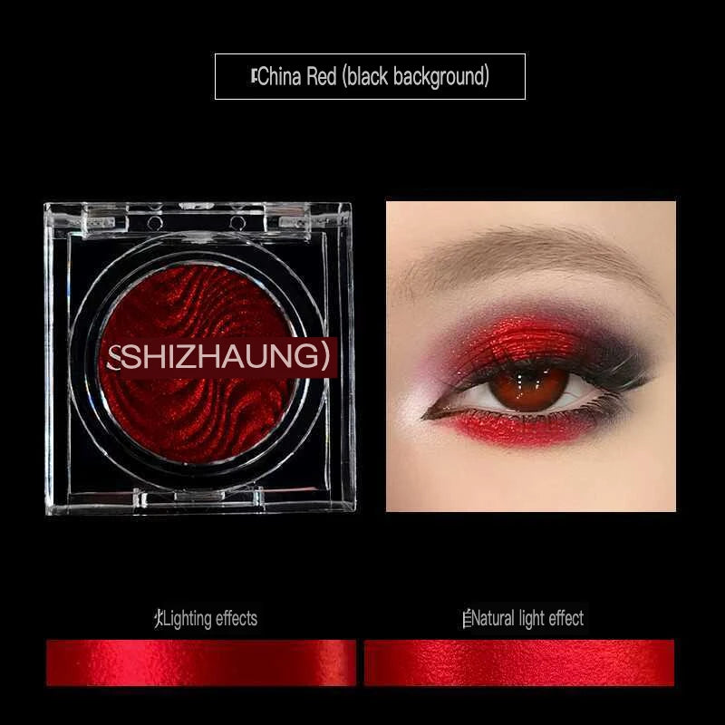 Monochrome Eyeshadow, Matte Color, High Saturation, High Color Rendering, White Fine Glitter, High-gloss Eye Makeup, Chameleon