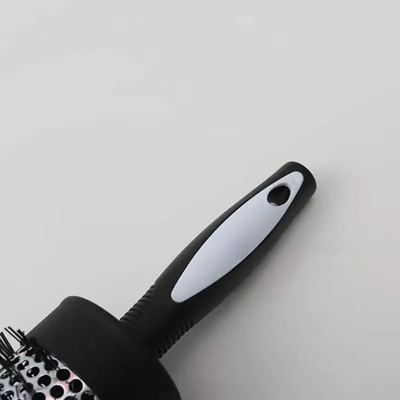 Hair Styling Hair Brush Nylon Comb Cylinder Curly Hair Rolling Comb Thermal Aluminum Tube Round Barrel Hair Comb Curly Tool
