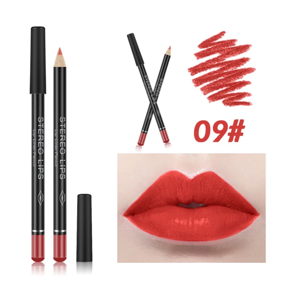 Luxury Long-Lasting Matte Lip Liner Plumping Lip Perfect Outline Filling Makeup Lipliner Waterproof Smooth Lipstick Pencil