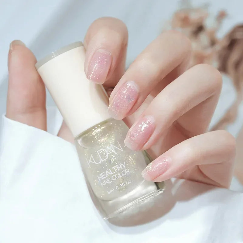 Matte Waterproof No-bake Nail Polish Nail Art Non Peelable Quick Dry Normal Without Lamp Nail Polish Glitter Sequins Uv Varnish