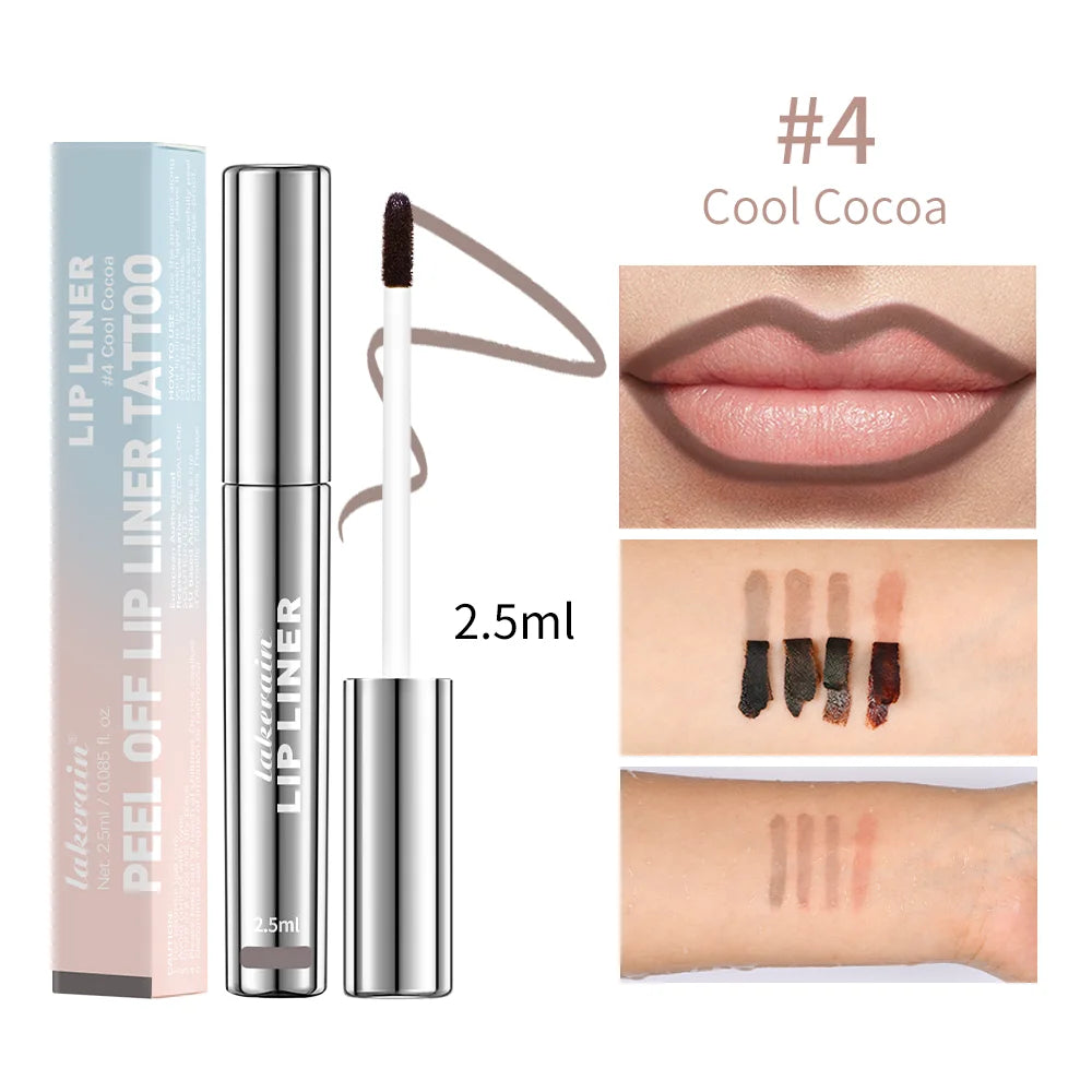 4 Colors Peel Off Lip Liner Waterproof Long Lasting Lipliner Pencil Moisturising Lips Gloss Tattoo Lipgloss Lipsticks Cosmetics