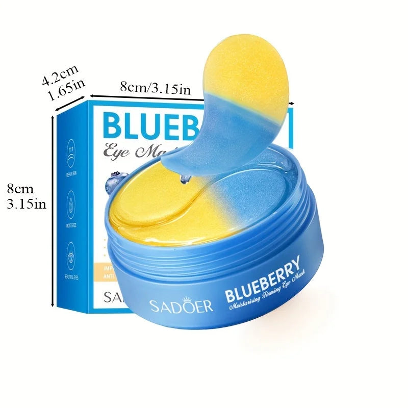 Blueberry Eye Mask,Nourishing And Moisturizing Eye Light Beige,Hydrating Eye Mask 30pairs/bottle-1 bottle