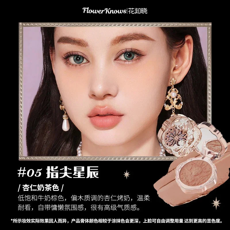 Flower Knows Swan Ballet Setting Rose Scent Loose Powder Makeup Matte Finishing Oil Control Setting Powder Make-up For Women