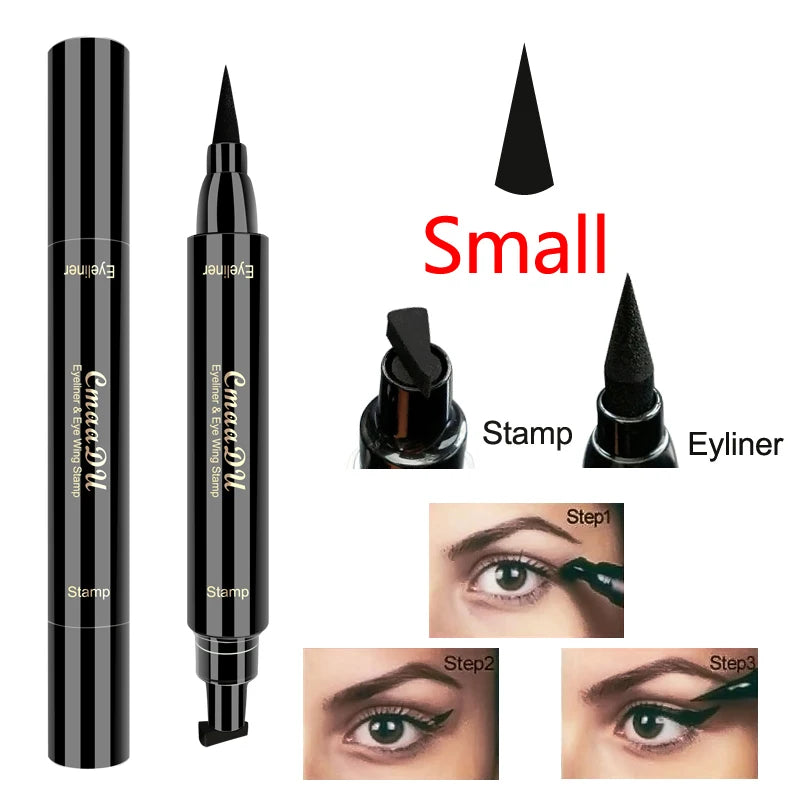 1 Pcs Black Wings Stamp Liquid Eyeliner Waterproof Smudge Proof Quick Dry Precise Tip Beginner Friendly Y2K Party & Daily Makeup