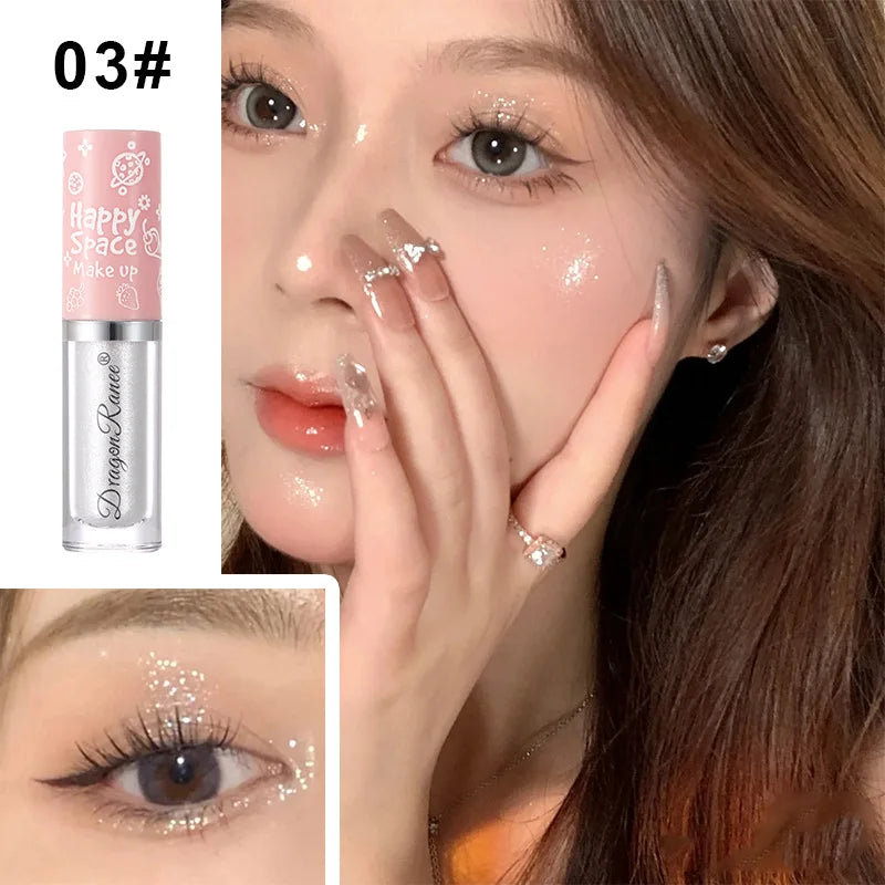 Pearlescent Glitter Liquid Eyeshadow Long Lasting Makeup Shiny Eye Shadow Eyeliner Silkworm Pen Brighten Cosmetics Highlighter