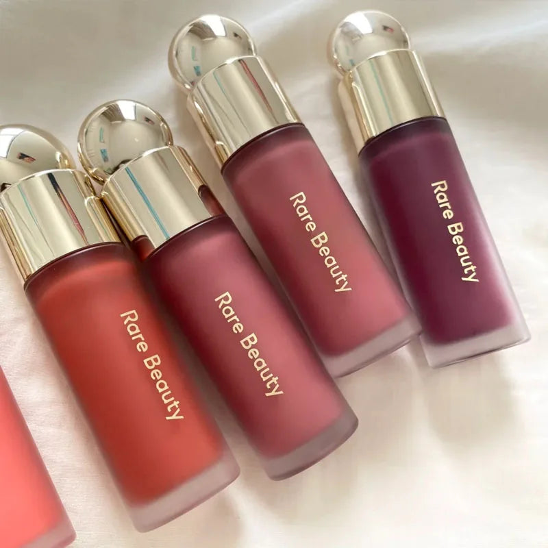 Rare Beauty Rose Neutral Mauve Blush Powder Portable Makeup Liquid Blush Moisturizing Dual-use Waterproof Lip Gloss Plump Smooth
