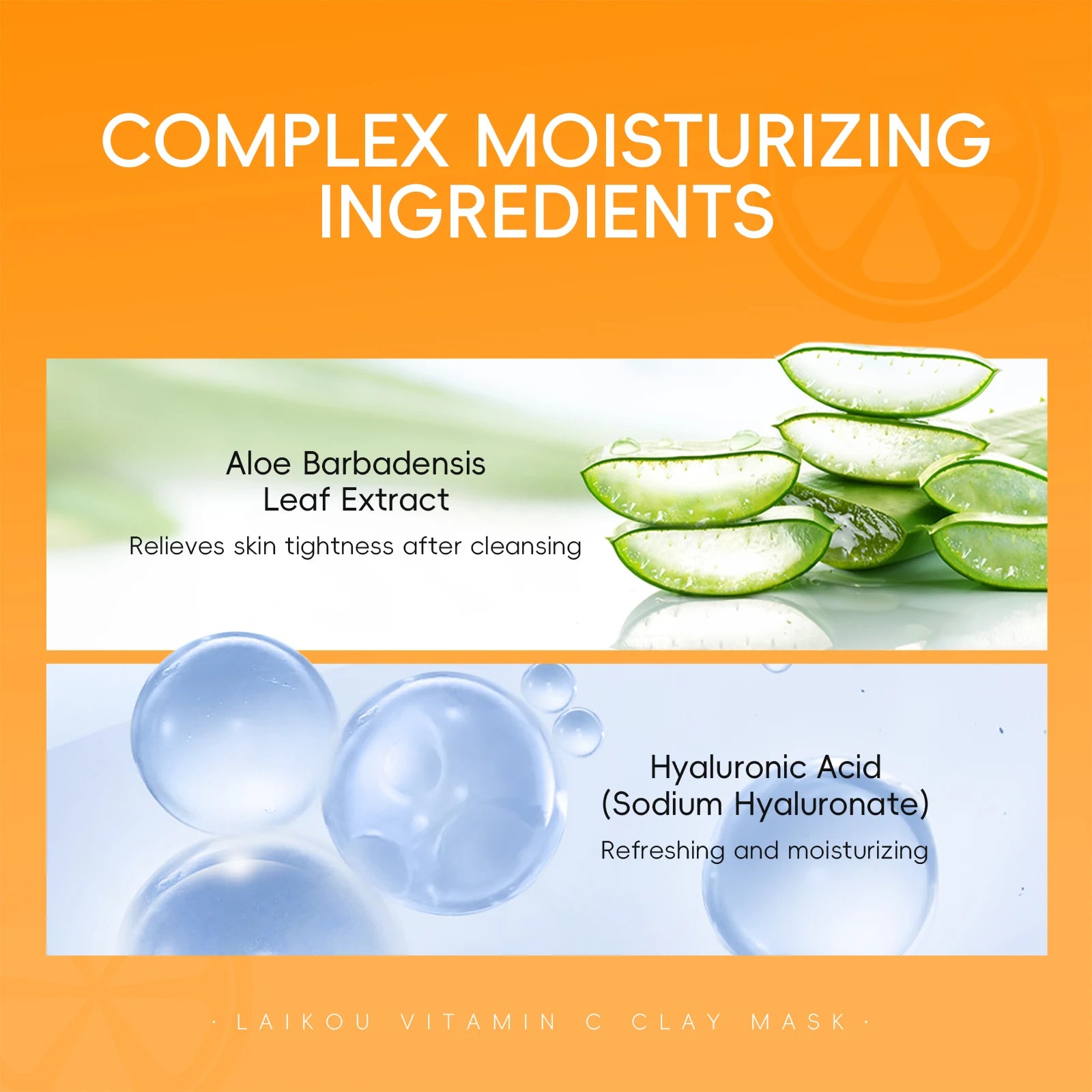 LAIKOU Vitamin C Clay Mask Clarify & Smooth Balance Skin Tone Cleansing Mud Mask