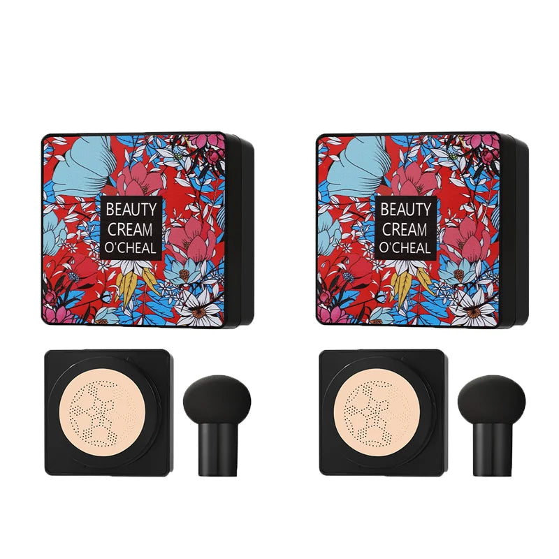 BB Cream Mushroom Head Air Cushion Powder Puff Moisturizing Brightening Foundation Concealer CC Cream Base Makeup Cosmetics Gift