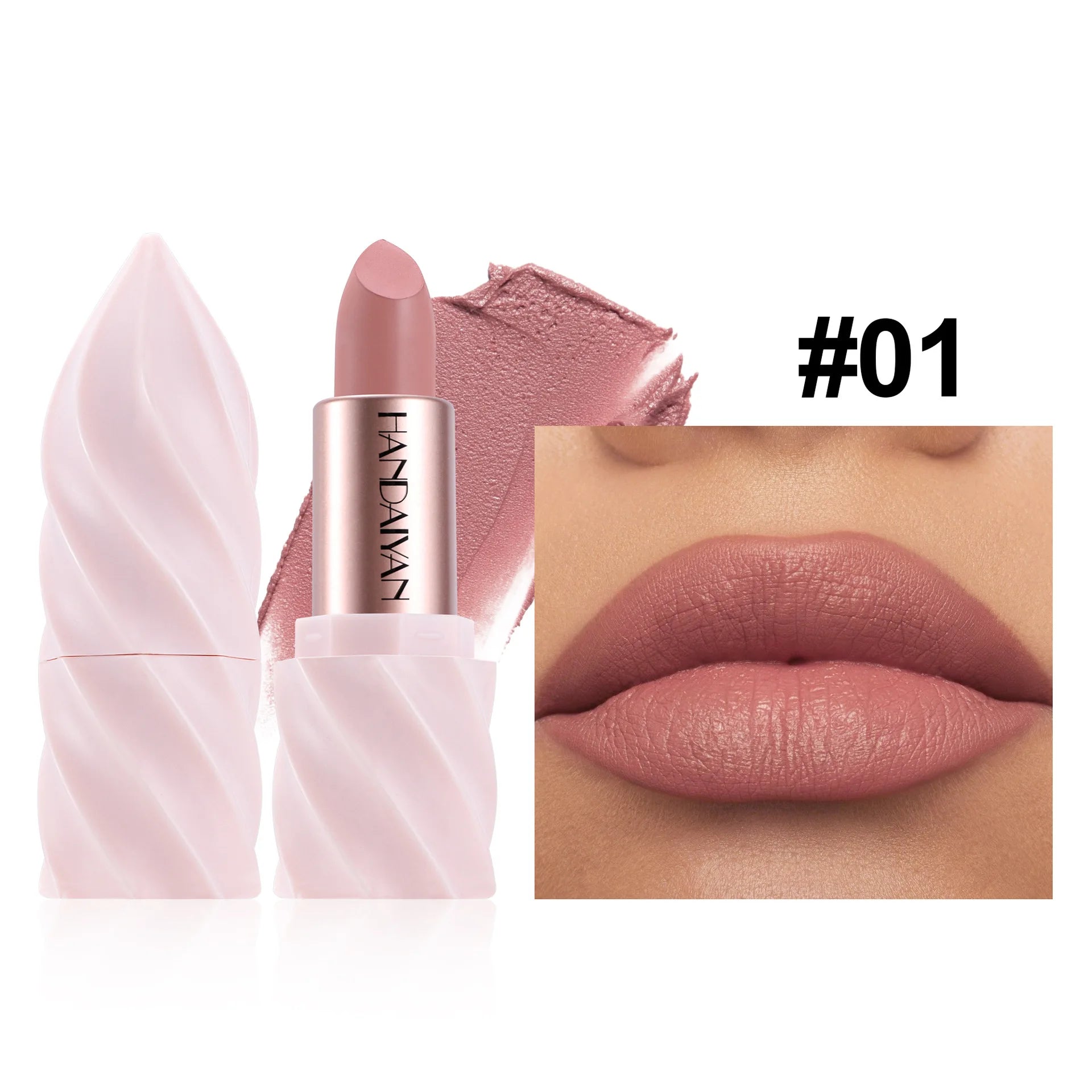 Matte Velvet Lipstick Ice Cream Long Lasting Waterproof Nourishing Moisturizing Highly Pigmented Satin Lip Gloss Non Stick Cup