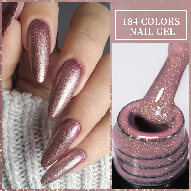 LILYCUTE 7ML Ocean Blue Cat Magnetic Gel Nail Polish Sparkling Glimmer Gel Polish Semi Permanent UV Magnet Gel Varnish Nail Art
