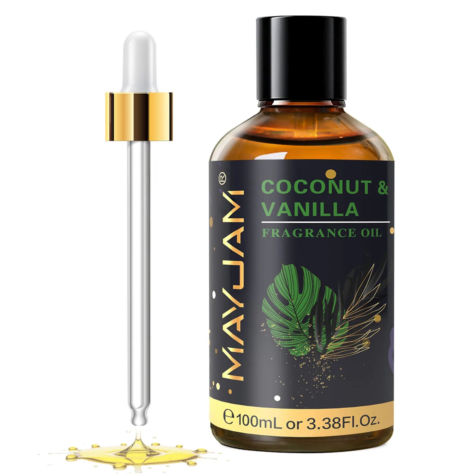MAYJAM 100ml Fragrance Oils with Dropper For Humidifier Car Diffuser White Musk Bubble Gum Sea Breeze Freesia Baby Powder