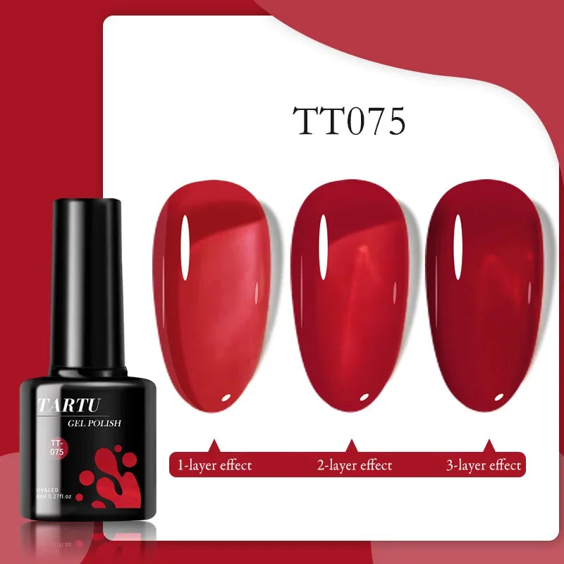 1PC 8ML Jelly Natural Gel Nail Translucent Black Pink Blue Purple Gel Polish UV/LED Soak Off Gel Polish for DIY Holiday Gift