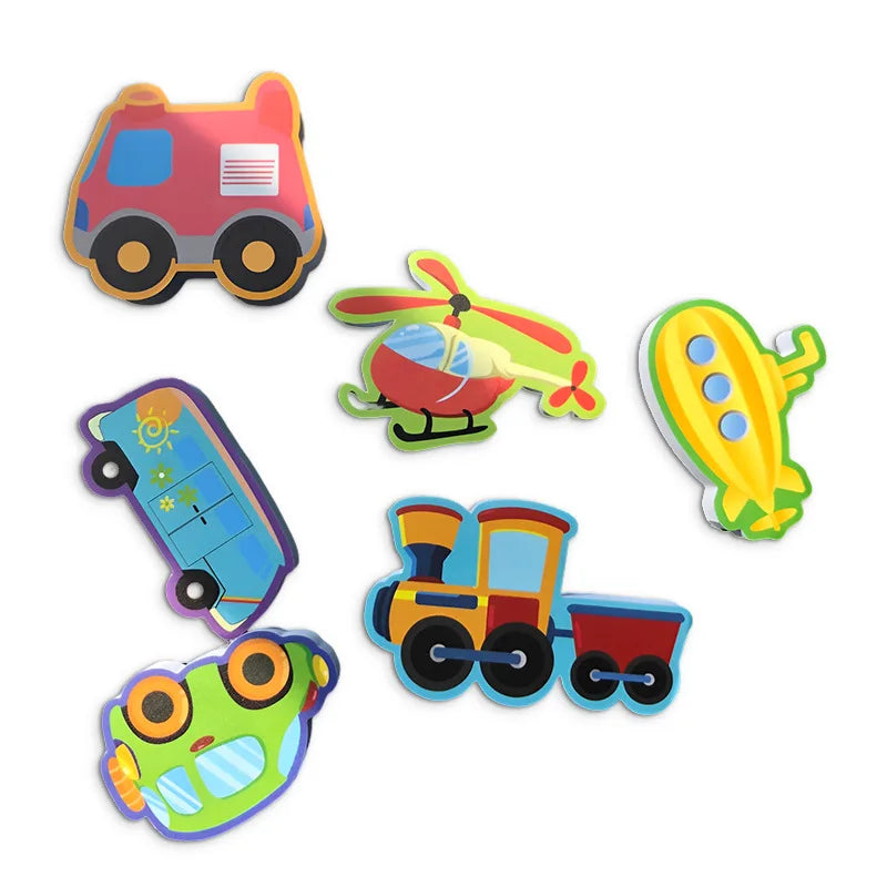 Baby Toy Animal Bath Toys for Kids Soft EVA Paste Bathroom Toys Animal Cognitive Floating Water Toys for Boys Girls 2 to 4 Years