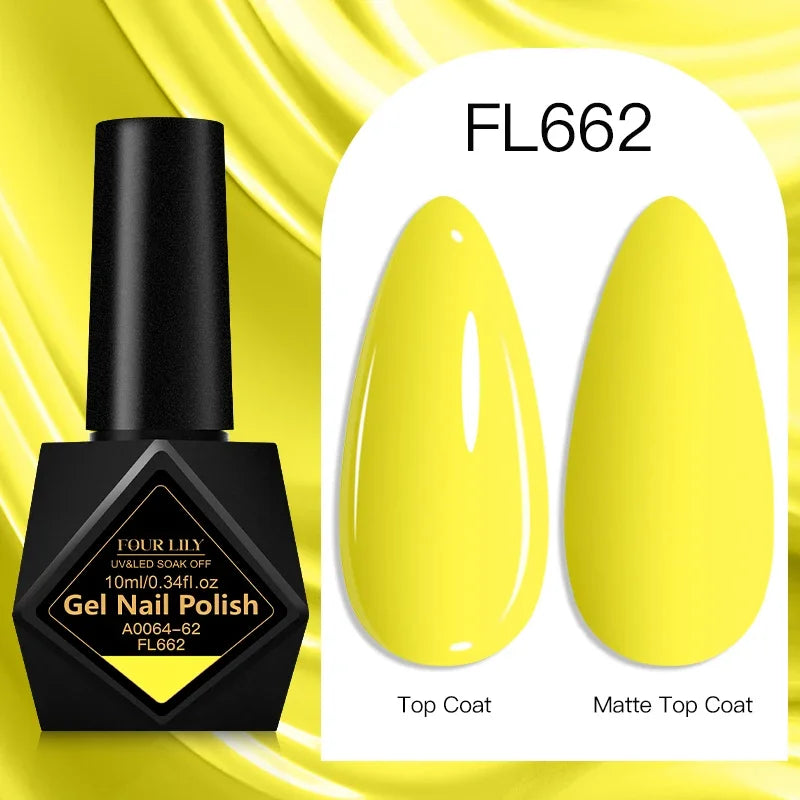 10ml Gel Nail Polish 162 Colors Nail Supplies Vernis Semi Permanent Nail Art Manicure Soak Off LED UV Gel Nail Varnishes Summer