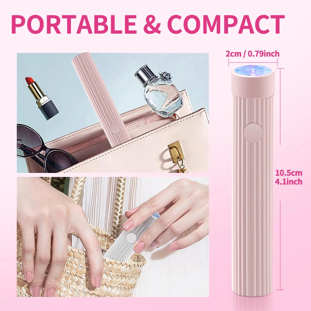 YIKOOLIN 1 Pc Pen Shape Portable UV/LED Nail Lamp for Gel Polish & Press on Nails Cordless USB Nail Dryer Dryer for Gel Polish