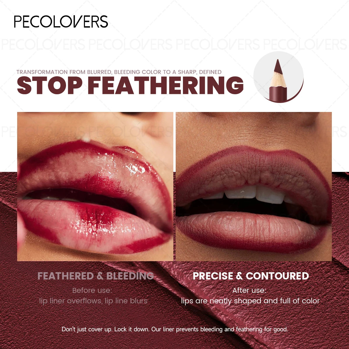 1PC Matte Lipliner, Second Back Lip Contour, Plump and Charming Lips, Non Drying, Waterproof, Lip Cosmetics,