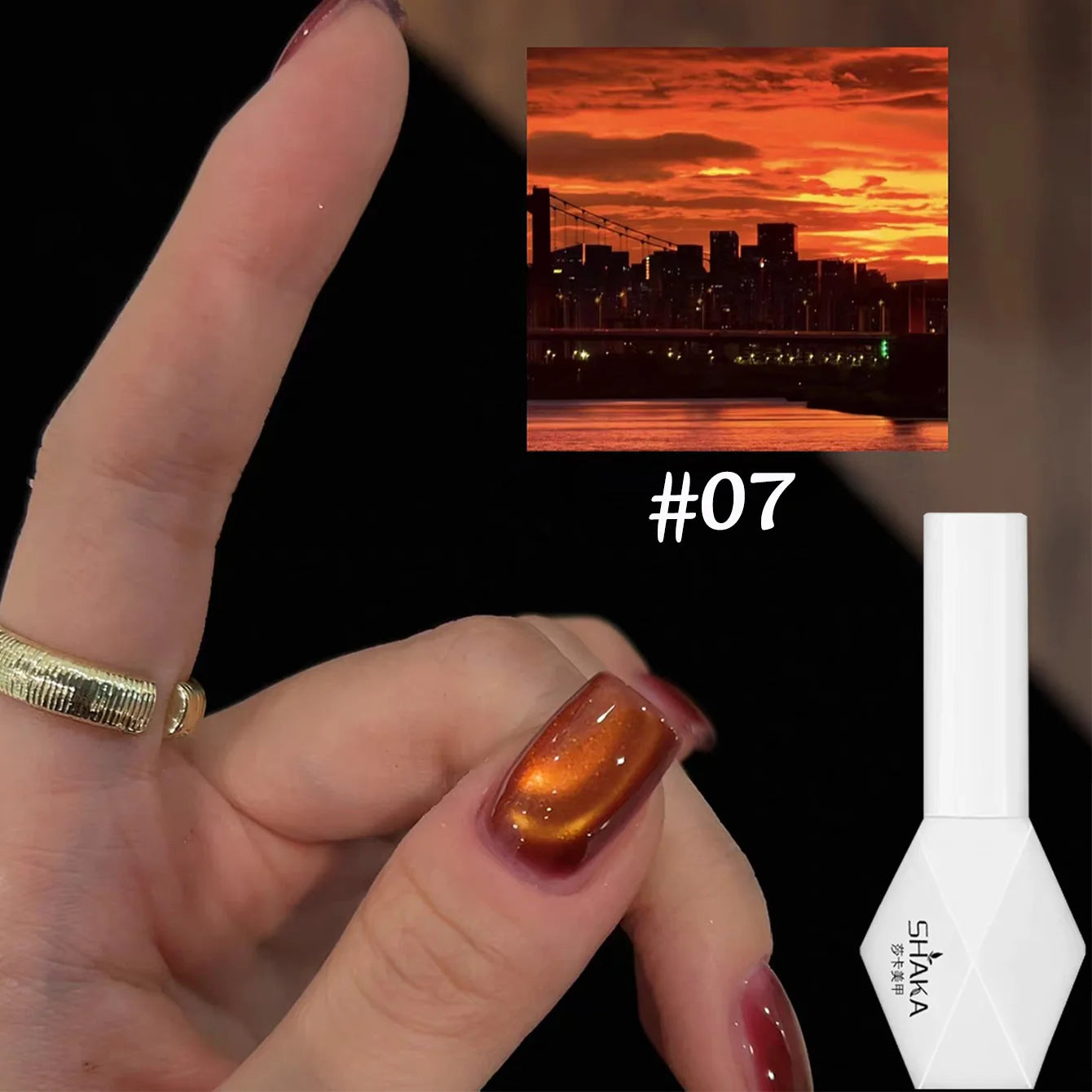 WS 10ML Sunlight Cat Eye Gel Nail Polish Autumn Winter Whitening Wine Red Color Light Sunset Glow Cat Eye Glass Beads Nail Atr