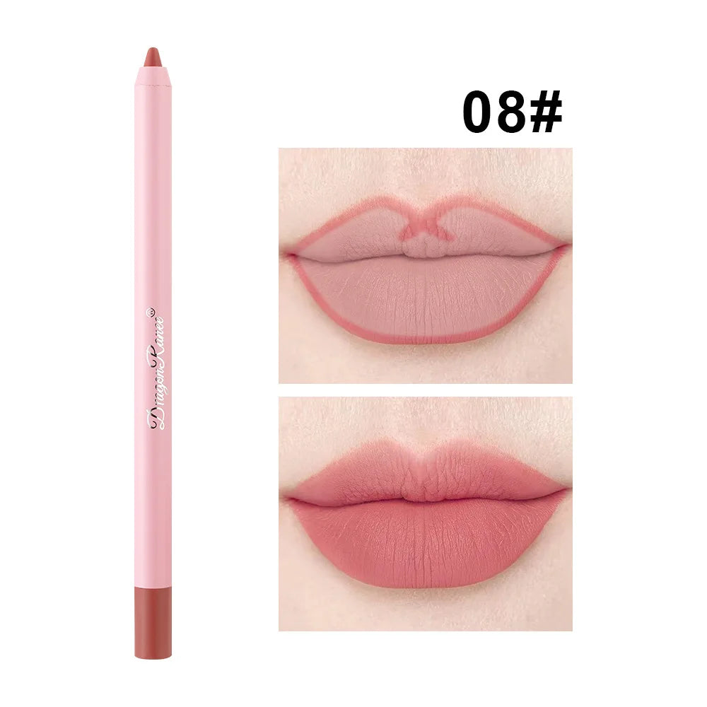 Waterproof Matte Lip Liner in Bean Paste Color, Lip Plumping Lipstick Pen, Non-Fading Lip Liner, Waterproof and Sweat-Proof Long-Lasting Matte Lip Liner, One-Second Plump Lip Lipstick Pen