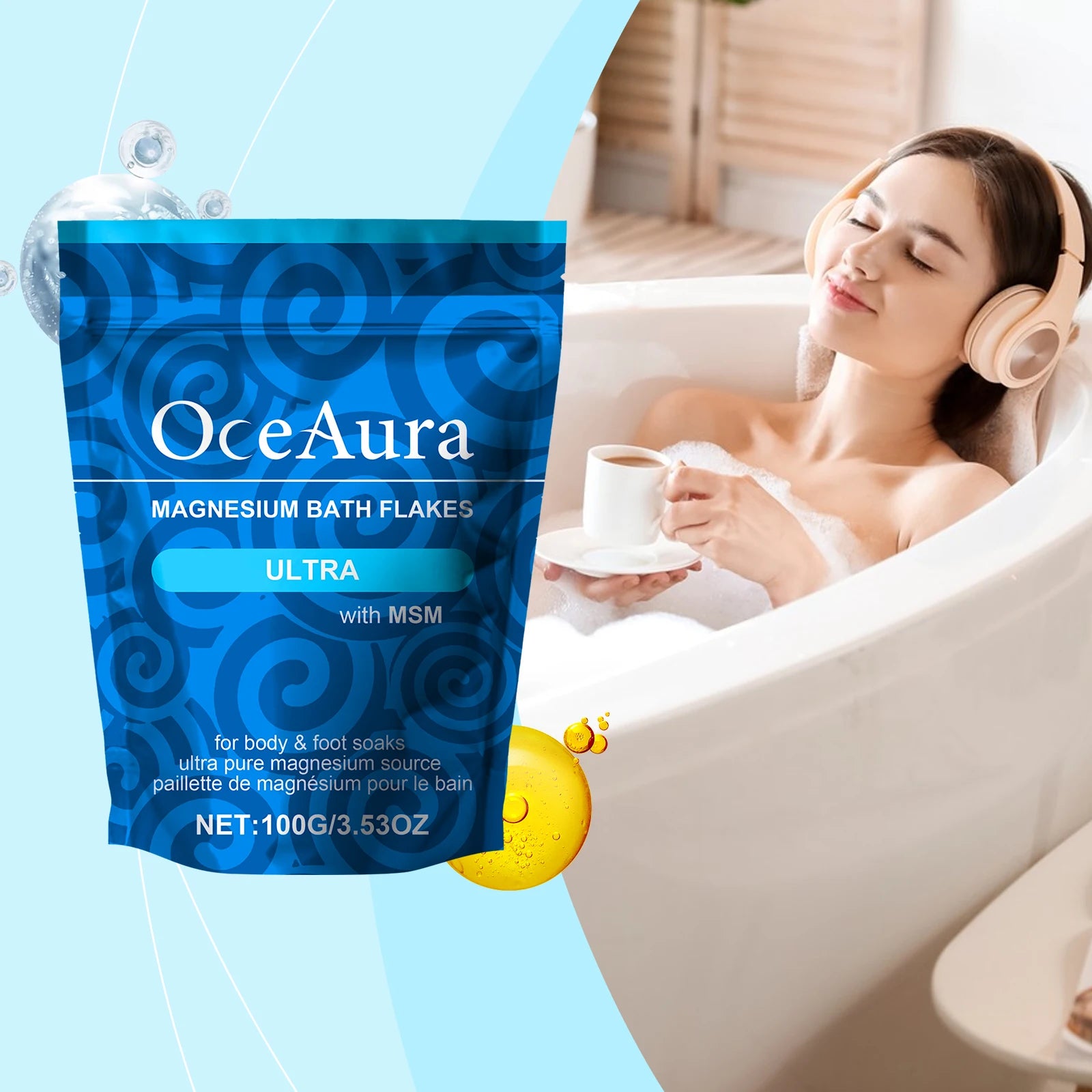 100g Shower Tablets Assisting Sleep Relaxing Relieve Stress Shower Bombs Supplies Magnesium Bath Salt Tablets Cleanse Skin Care