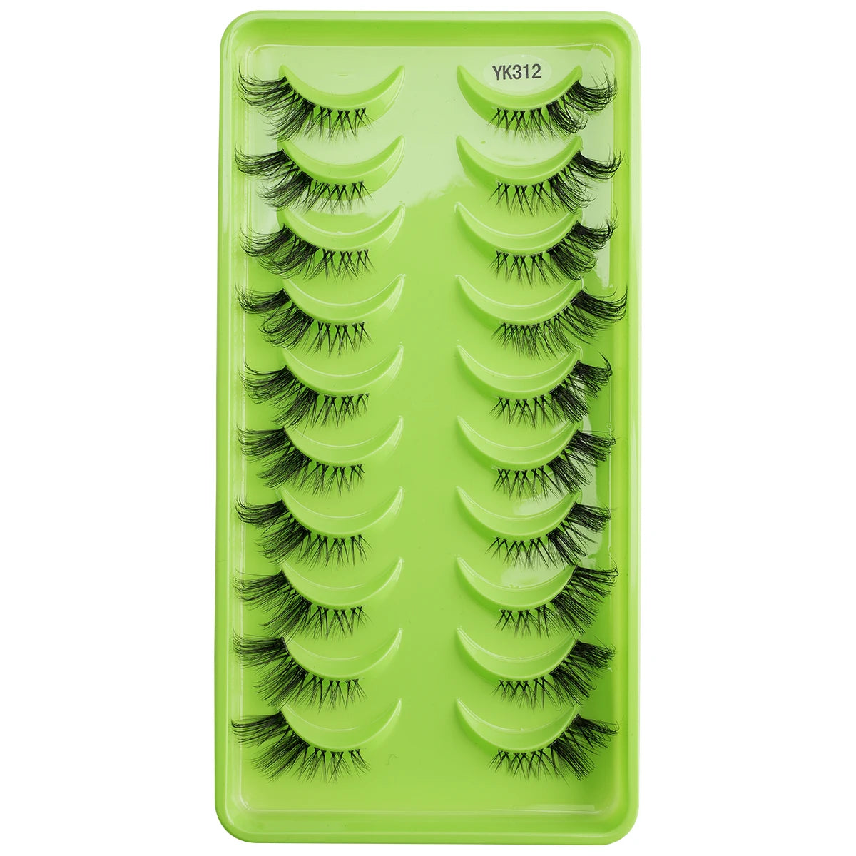 New Half Eyelashes 3/10 Pairs Half Lashes Natural 3D Cat Eye Lashes Clear Stem False Eyelash Extension Makeup Faux Cils Maquiage