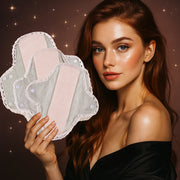 BIAI New Lace-Trimmed Reusable Sanitary Pad Washable & Reusable Cloth Panty Liner Breathable Highly Absorbent Nursing Pads