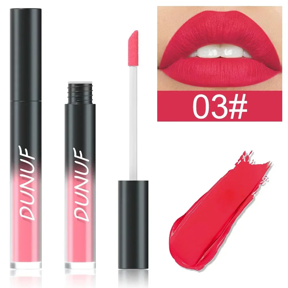 32 Color Lipstick Matte Lasting Lip Gloss Moisturizing Non-stick Cup Halloween Party Purple Blue Black Highly Pigments Lip Glaze