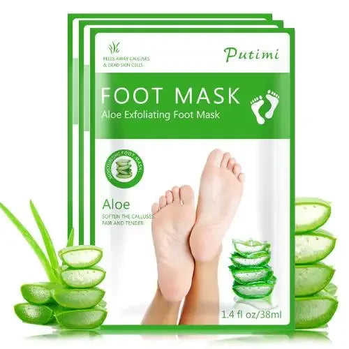 Aloe Vera Foot Mask Peeling for Legs Feet Mask Scrub Exfoliating Socks for Pedicure Anti Crack Heel Remove Skin Foot Patch