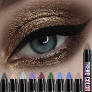 25 Colors 1PC Waterproof Eyeshadow Stick Long Lasting High Pigmented Shimmer Glitter Matte Brown Eye Shadow Korean Makeup Gifts
