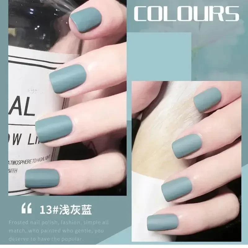 12ml Frosted Nail Polish Quick Dry Long Lasting No Baking Matt Semi-permanent Nail Art Nail Gel Varnish Manicure Tools