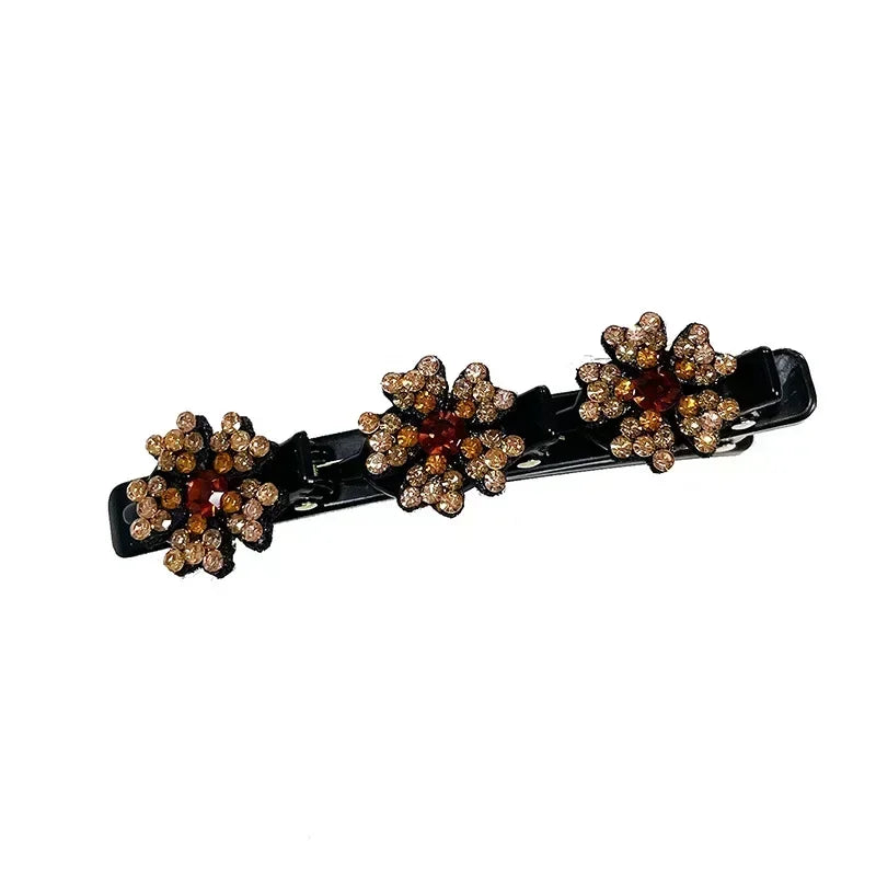 Double Layer Braided Hairpin Broken Hair Fixed Clip Women Girls Korean Fashion Hairpin Headband Hairpin Lazy Styling Accessories
