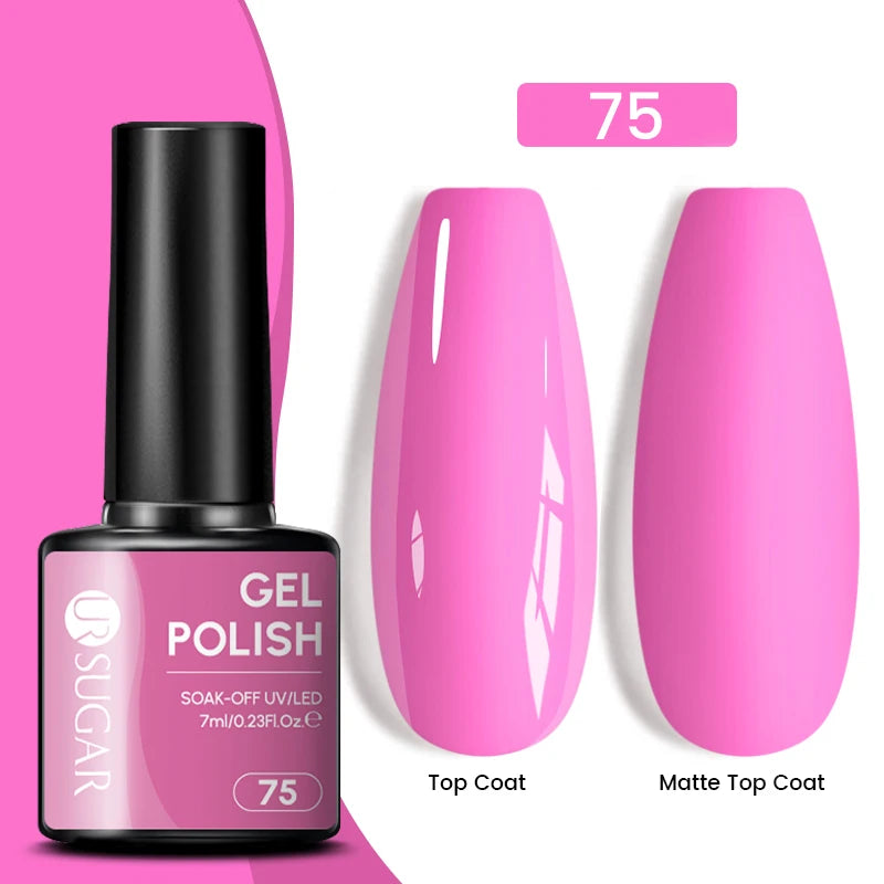 UR SUGAR 7ml Glitter UV Gel Nail Polish Glitter Sequins Soak Off UV Gel Varnish Colorful Nail Gel Polish DIY Nail Art Polish