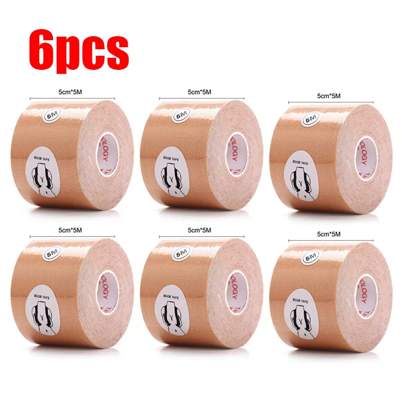 1-6pcs Boob Tape Breast Nipple Covers Push Up Bra Invisible Lift Tape Adhesive Bras Intimates Pasties Accessorie Bust Tape Women