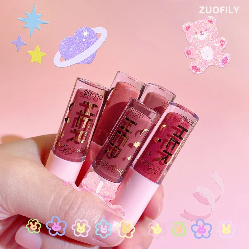 Mirror Lipstick Moisturizing Sexy Lips Plumper Long Lasting Shiny Lip Gloss Lip Tint Makeup Jelly Lip Glaze Shimmer Cosmetics