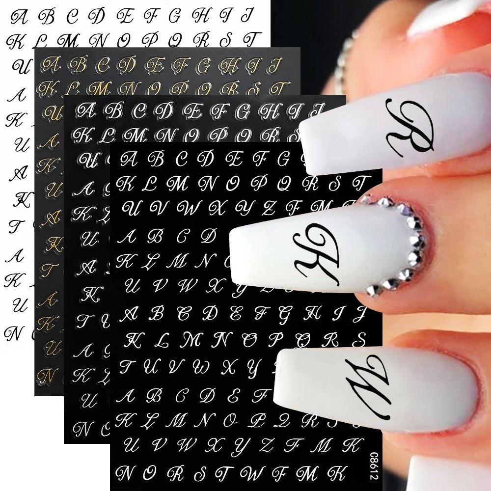 4pcs/set 3D Cute Cartoon Black Cat Nail Stickers Funny Cat Paw/Bowtie Self-Adhesive Nail Art Decals Manicure Accessories DIY 8*1
