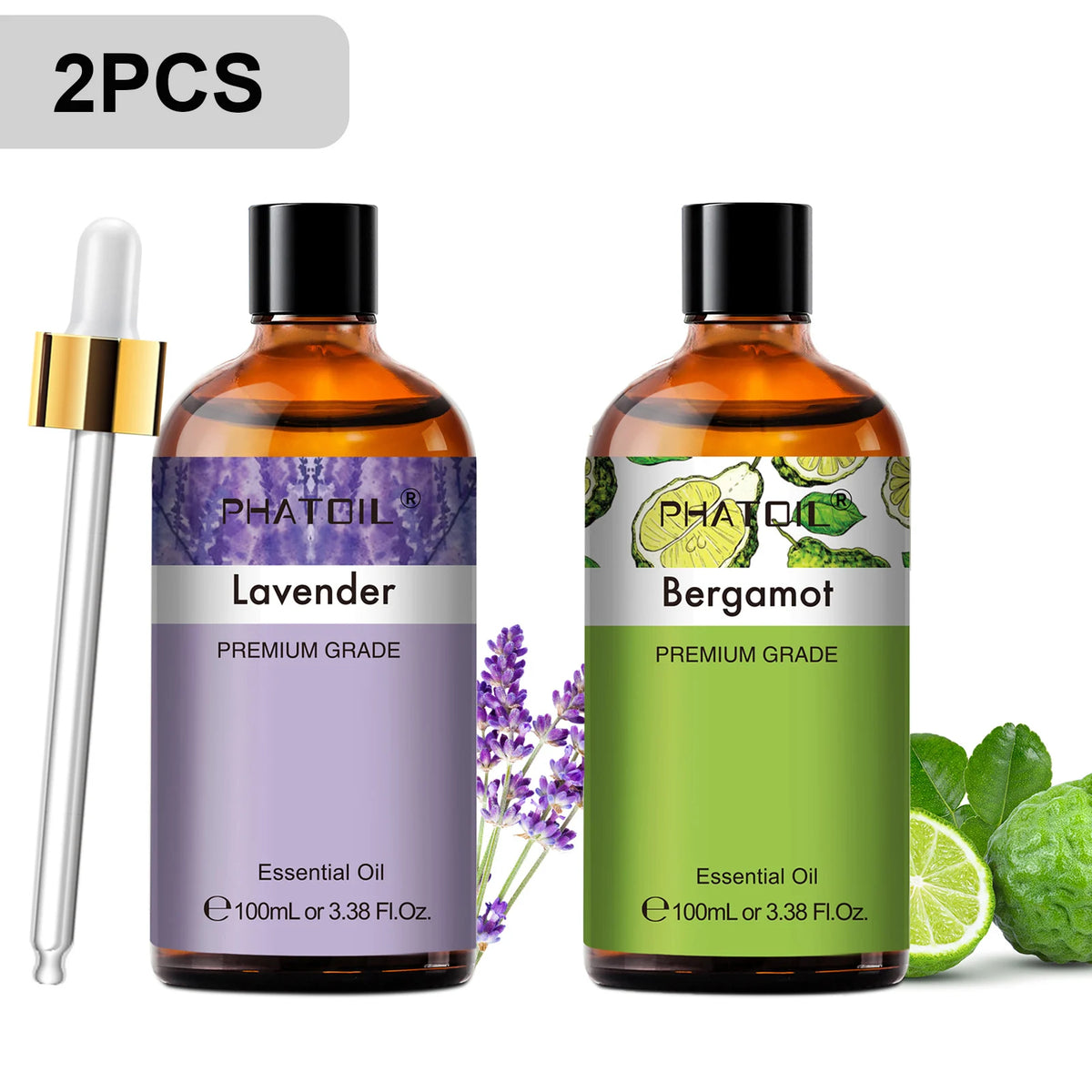 PHATOIL 100ml Premium Essential Oil Sandalwood Lavender Eucalyptus Peppermint Lemongrass Vanilla Aromatherapy Essential Oils