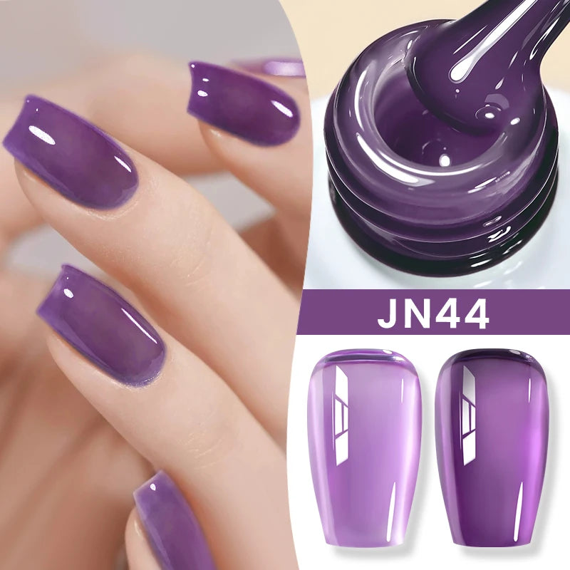 BORN PRETTY 10ml Translucent Color Gel Polish Jelly Nude Autumn Jelly Amber Semi Permanent UV Gel Nail Art Soak Off Gel Varnish